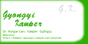 gyongyi kamper business card
